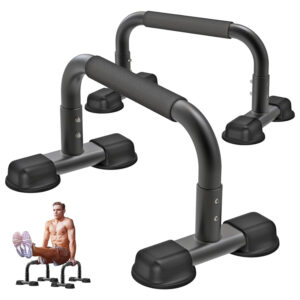 Push Up Bar, 9.6'' High Parallettes Bars with Full-Cover Foam Handles
